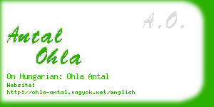 antal ohla business card